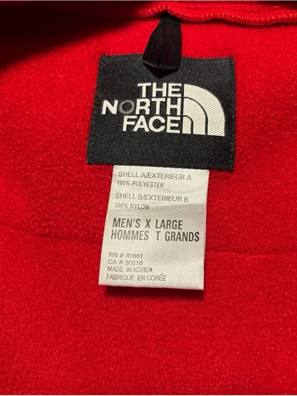 The North Face Red and Black Men's Fleece Vest
